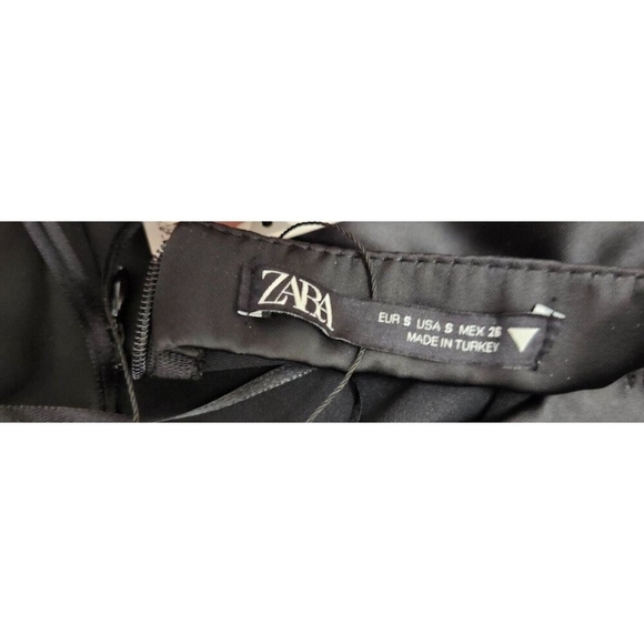 NWT. Zara Black Satin Effect Short Dress. Size S - Picture 13 of 13
